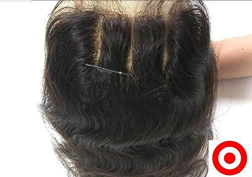 DaJun 10" High Quanlity Bleached Knots 3 Part Lace Front Closure 4"4" Chinese Virgin Human Hair Body Wave Natural Colour (trademark:DaJun)