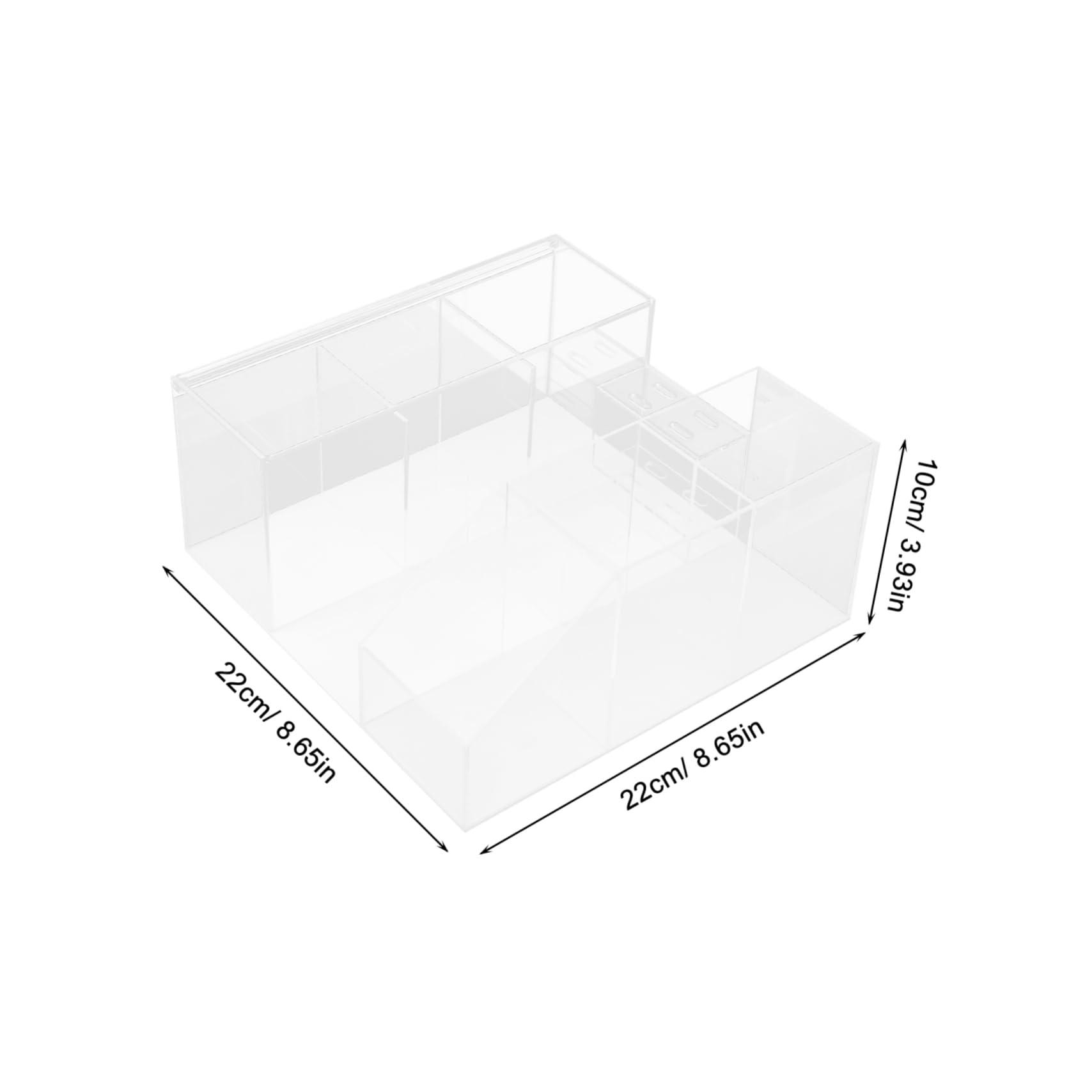 OHPHCALL OHPHCALL Makeup Storage Box Toolbox Tweezers Tools Makeup Storage Bin Desk Organizer Eyelash Extension Tweezer Case Lash Tweezer Case Tweezer Holder for Eyelash Lash Organizer Acrylic