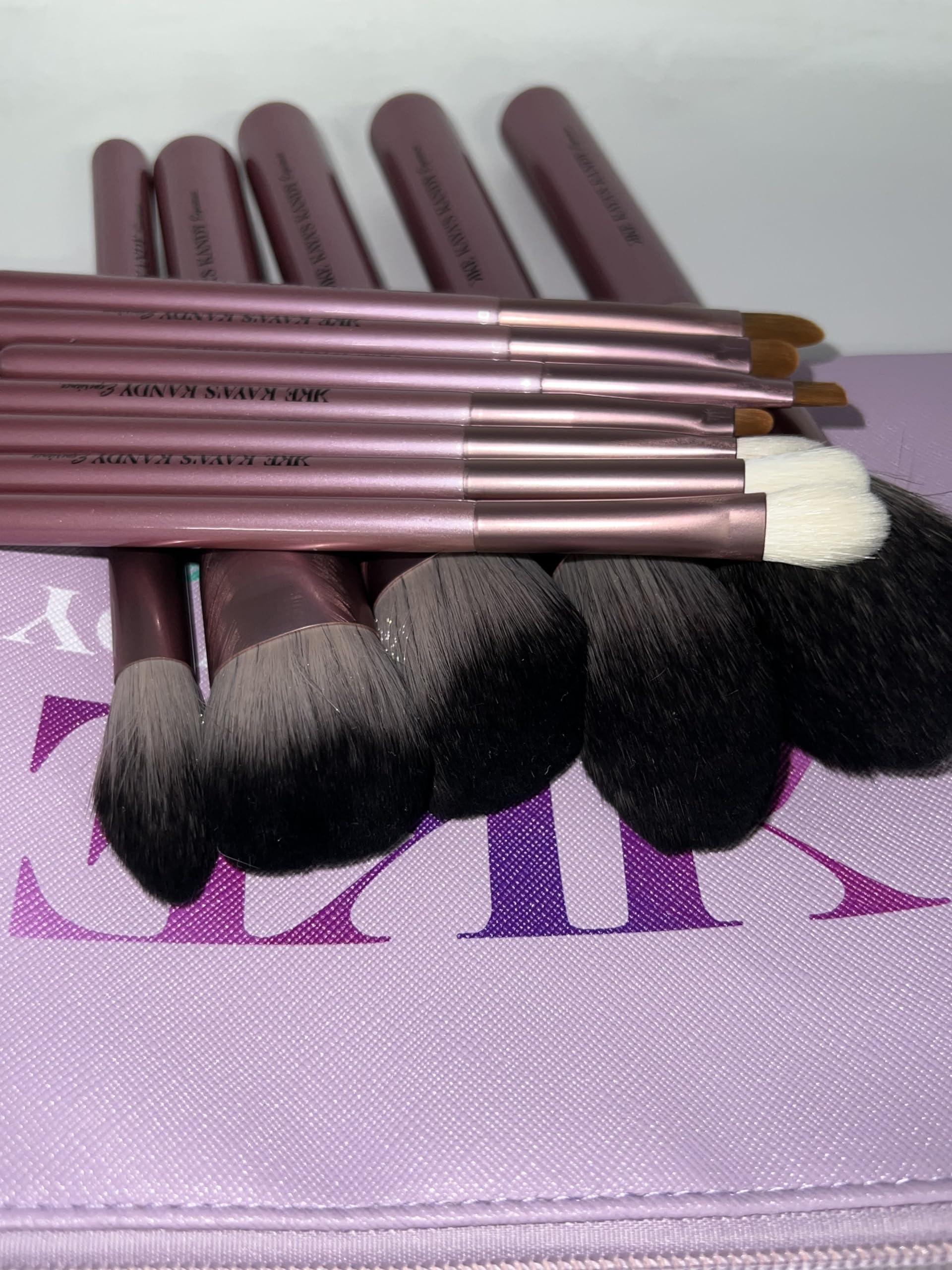 Kaya's Kandy Experience 15 PCS Professional Makeup Brush Set with Bag, Foundation Blush Eyeshadow Concealer Brush Kit