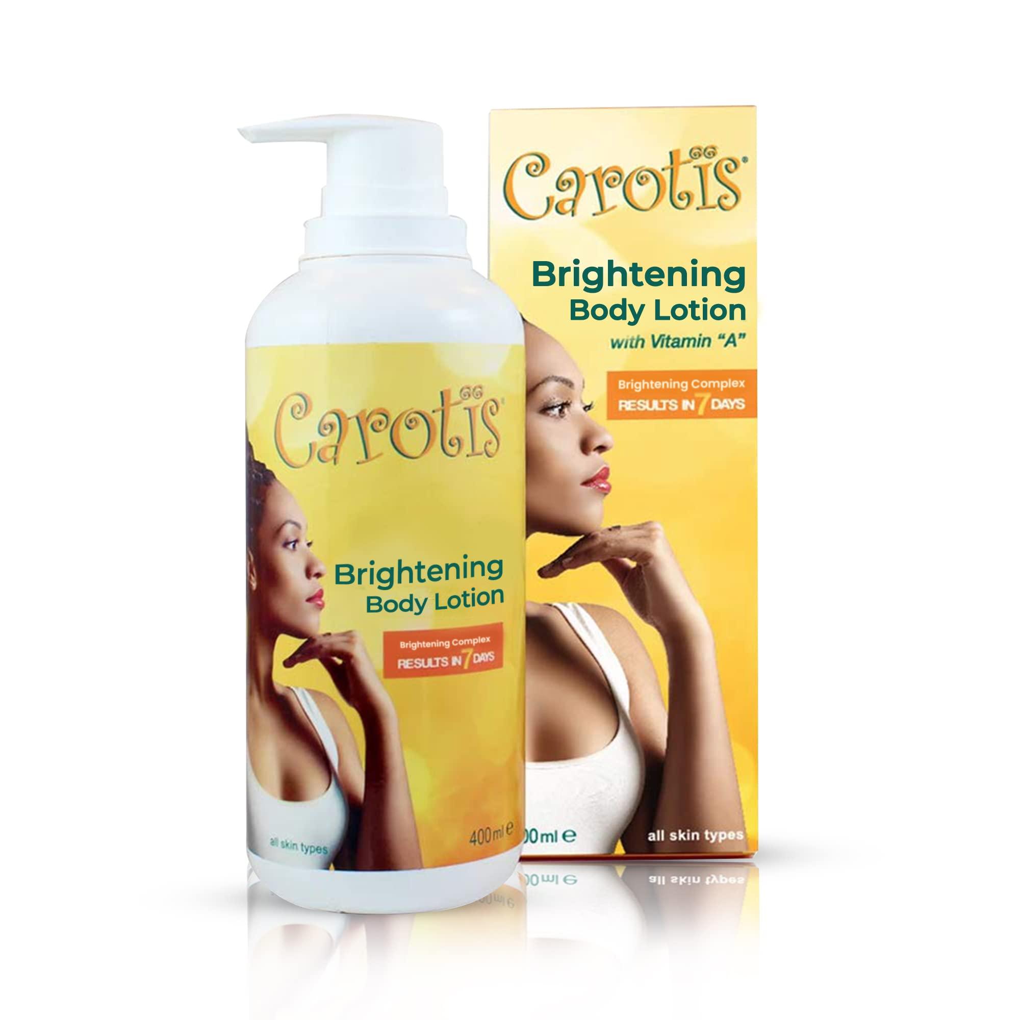 carotis Carotis, Skin Brightening Lotion - 13.5 Fl oz / 400ml |For Body, Knees, Elbows, Hands, with Carrot Oil and Vitamin A