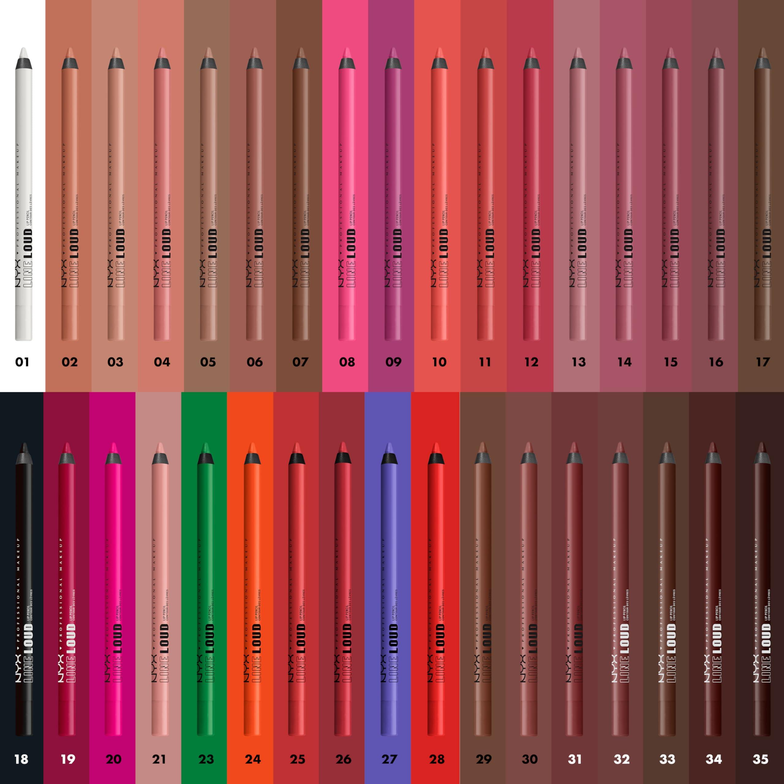 NYX PROFESSIONAL MAKEUP NYX PROFESSIONAL MAKEUP Line Loud Lip Liner, Longwear and Pigmented Lip Pencil with Jojoba Oil & Vitamin E - Make A Statement