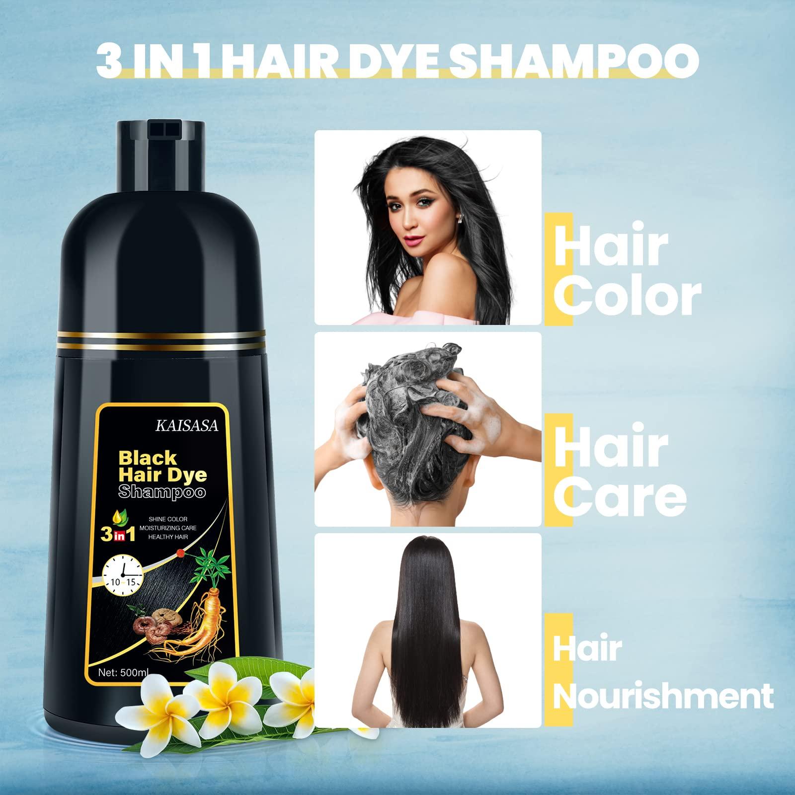 BOJICA Kaisasa Black Hair Dye Shampoo 3 in 1 and VC Clay Face Mask Bundle