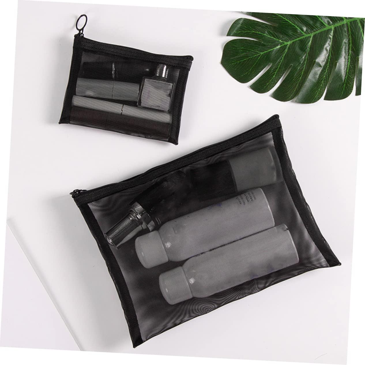 NOLITOY NOLITOY Nylon Makeup Bag Mesh Small Makeup Bag Travel Makeup Bag for Women Cosmetics Pouch Zipper