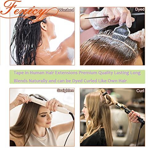 Fenicy Fenicy Gray Hair Extensions Tape in Real Human Hair Seamless Skin Wefts Invisible Tape-on Hair Extensions Silky Straight Color Grey 16inch20pcs