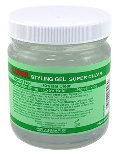 Pinaud Clubman Clubman Pinaud Super Clear Styling Gel Super Hold, 16 oz (Pack of 3)