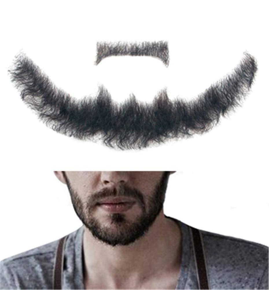 Aimeely Aimeely Mens Simulation Fake beard Human Hair Mustache Makeup Cosplay Props (7#)