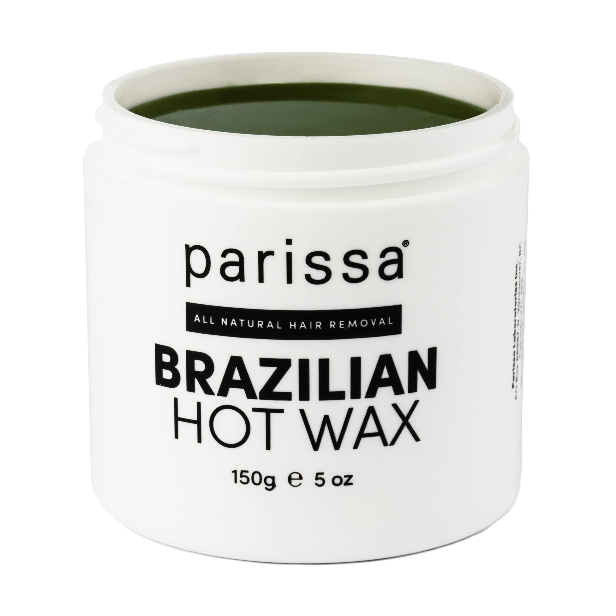 Parissa Parissa Brazilian Hot Wax Kit No-Strips needed and Microwavable for At-Home Hair Removal on Brazilian, Bikini or Underarm