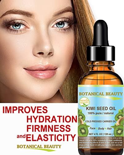 CHATEAU COSMETICS BOTANICAL BEAUTY KIWI SEED OIL. 100% Pure Natural Undiluted Virgin Cold Pressed Carrier Oil. 2 Fl.oz.- 60 ml for Face, Skin, Body, Hair, Nail Care. by Botanical Beauty