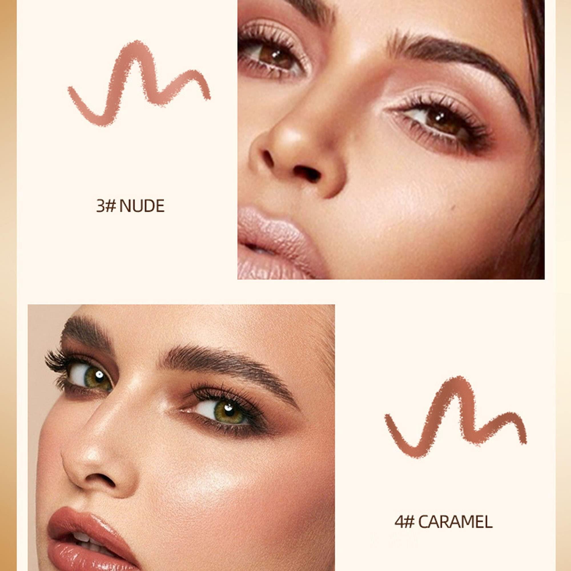 Wismee Wismee Eyeshadow Stick, Dual-end Matte And Shimmer Cream Eyeshadow Stick, Pearl White Champange Brightener Stick Highlighter Makeup Pencil Christmas Birthday Gift for Women (CHAMPAGNE)