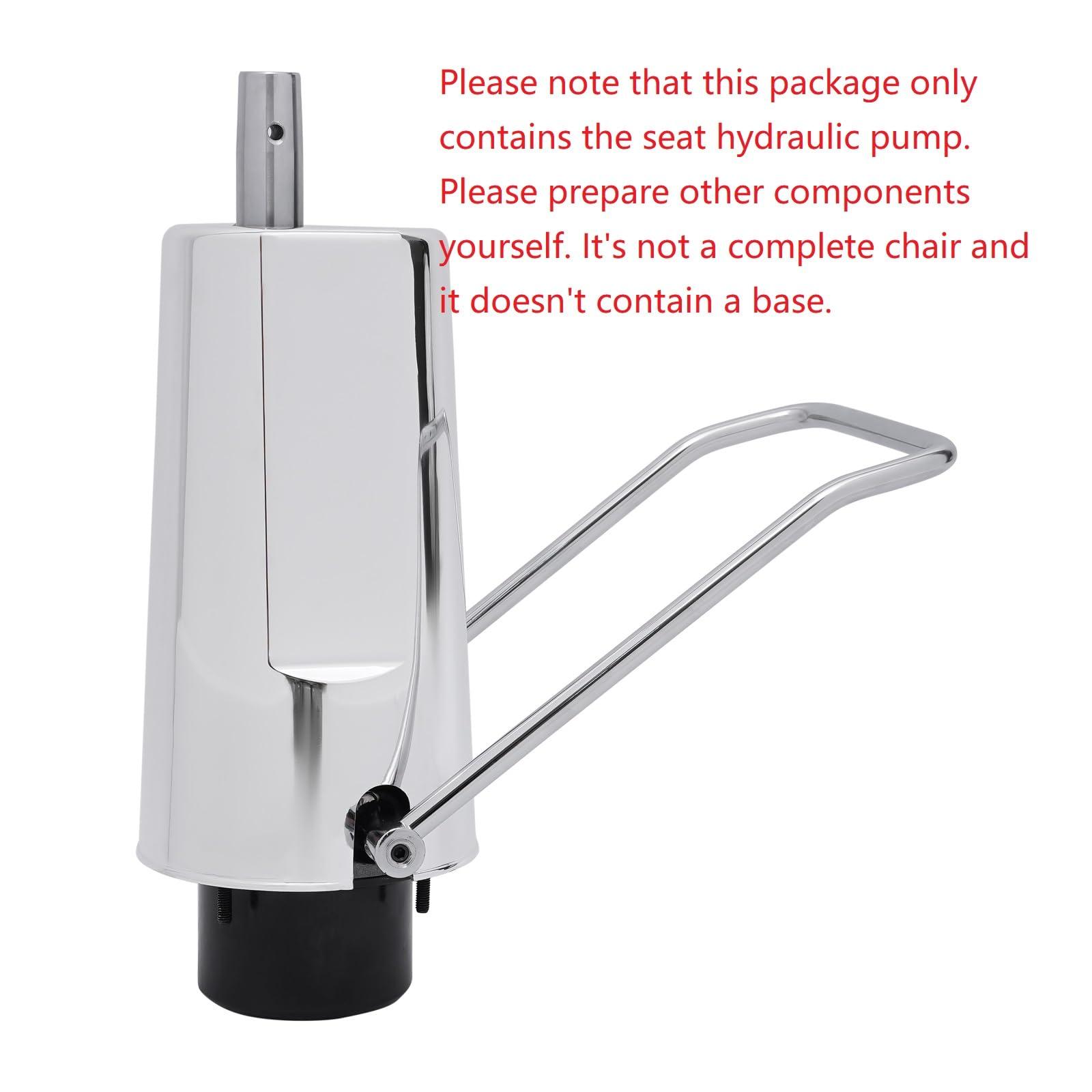 MSAIERPLR MSAIERPLR Barber Chair Hydraulic Pump Barber Hydraulic Pump Beauty Salon Hydraulic Replacement Pump Adjustable Height Chair Hydraulic Pump Parts for Most Standard Styling Chairs (Silvery)