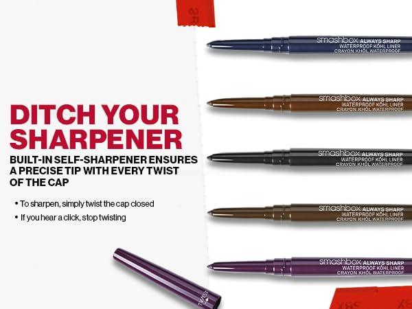 Smashbox Smashbox Always Sharp Longwear Waterproof Kohl Eyeliner Pencil | Self-Sharpening Cap, Waterproof + High Pigment, Penny Lane