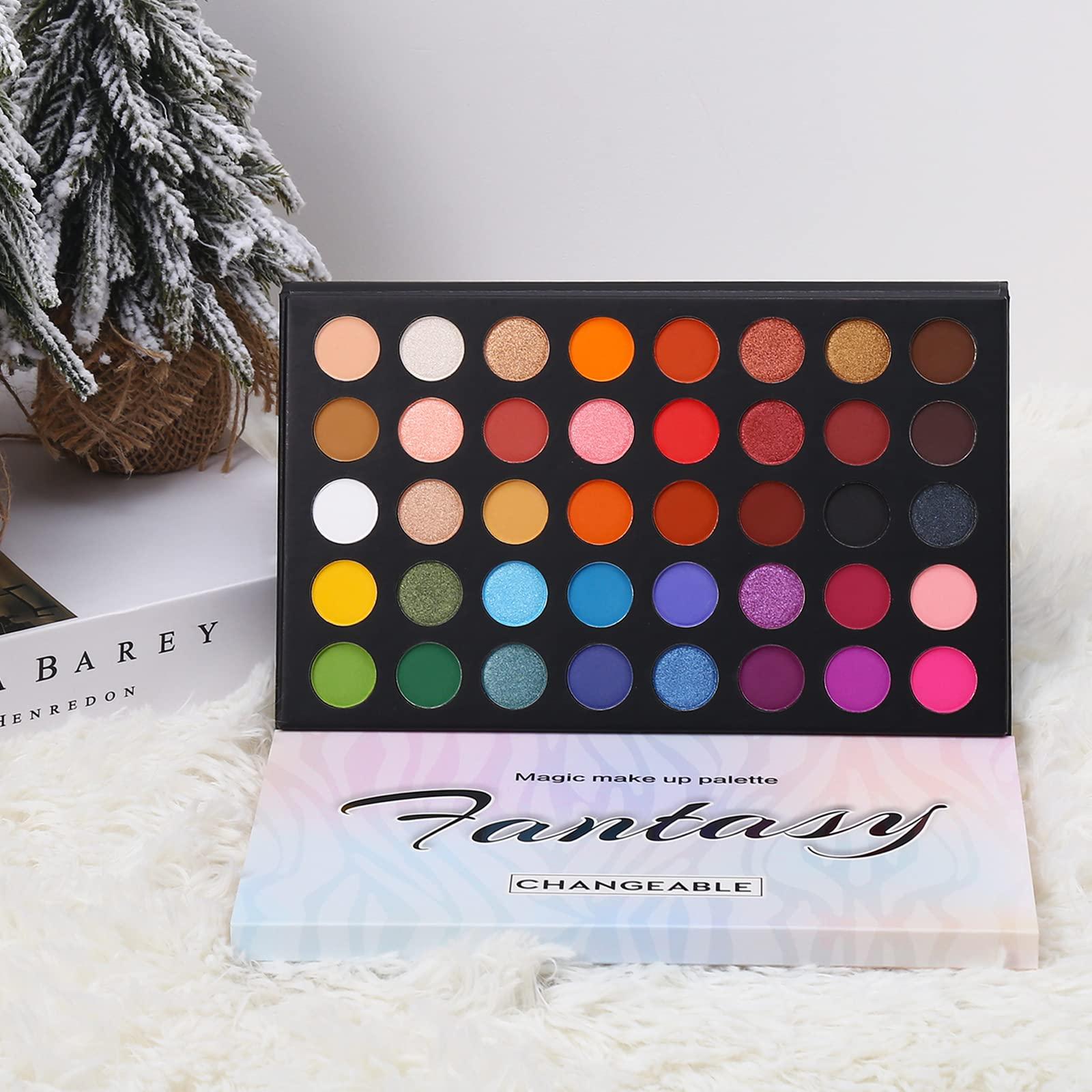Prism Makeup Highly Pigmented Eye Makeup Palette, Matte Shimmer Metallic Eyeshadow Pallet Long Lasting Blendable Natural Colors Make Up Eye Shadows Cosmetics Gift Kit