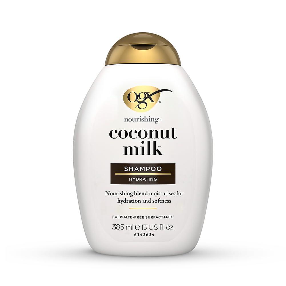 OGX OGX Nourishing + Coconut Milk Moisturizing Shampoo, Hydrating & Restoring Shampoo Moisturizes for Soft Hair After the First Use, Paraben-Free, Sulfate-Free Surfactants, 13 fl. oz