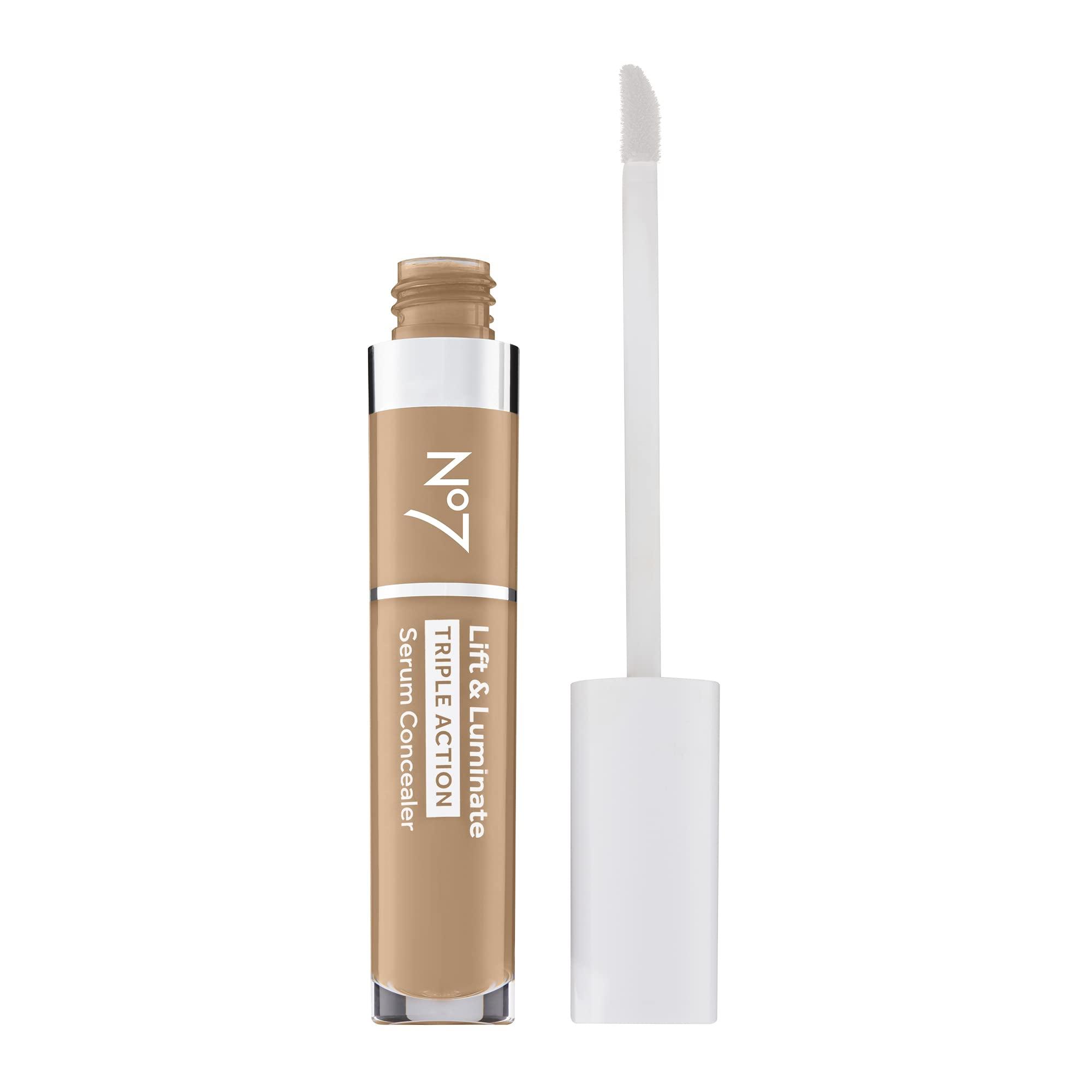 No7 No7 Lift & Luminate Triple Action Serum Concealer - Medium - Anti Aging Liquid Concealer Makeup for Blemishes & Dark Circles - Medium to Full Coverage Concealer for Face (8ml)