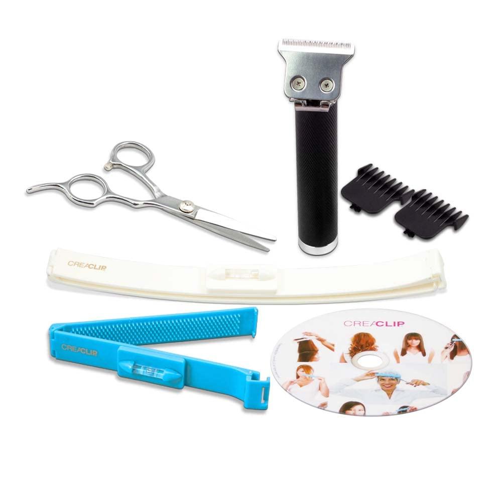 CreaClip Original CreaClip Premium Package Hair Cutting Tool - As seen on Shark Tank - Professional Hair Cutting Guide, Hair Cutting Clips for Bangs, Layers, and Split Ends, Hair Cutting Guide