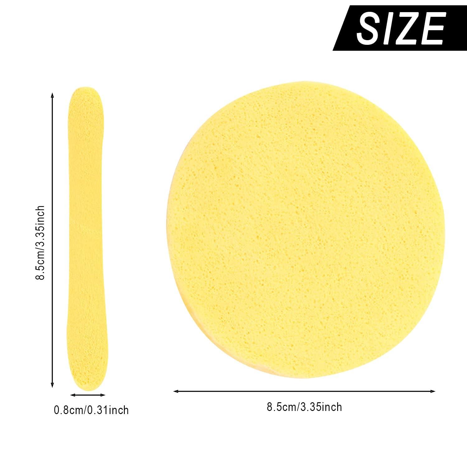 Haploon Haploon 144 Pcs Compressed Facial Sponge, Facial Compressed Facial Sponges Face Cleansing Sponge Pad Exfoliating Wash Makeup Removal for Women, Makeup Removal Sponge