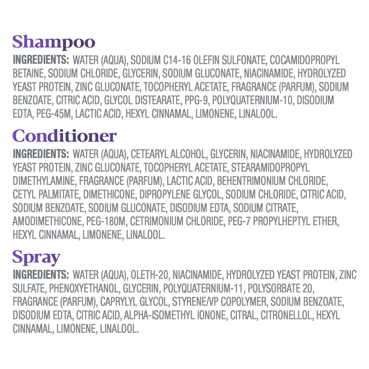 Dove Dove Scalp + Hair Therapy Bundle Density Boost Clarifying Shampoo and Strengthening Conditioner + Root Lift Thickening Spray with Vitamins B3 & E, Zinc & Peptides (3 Piece Set)