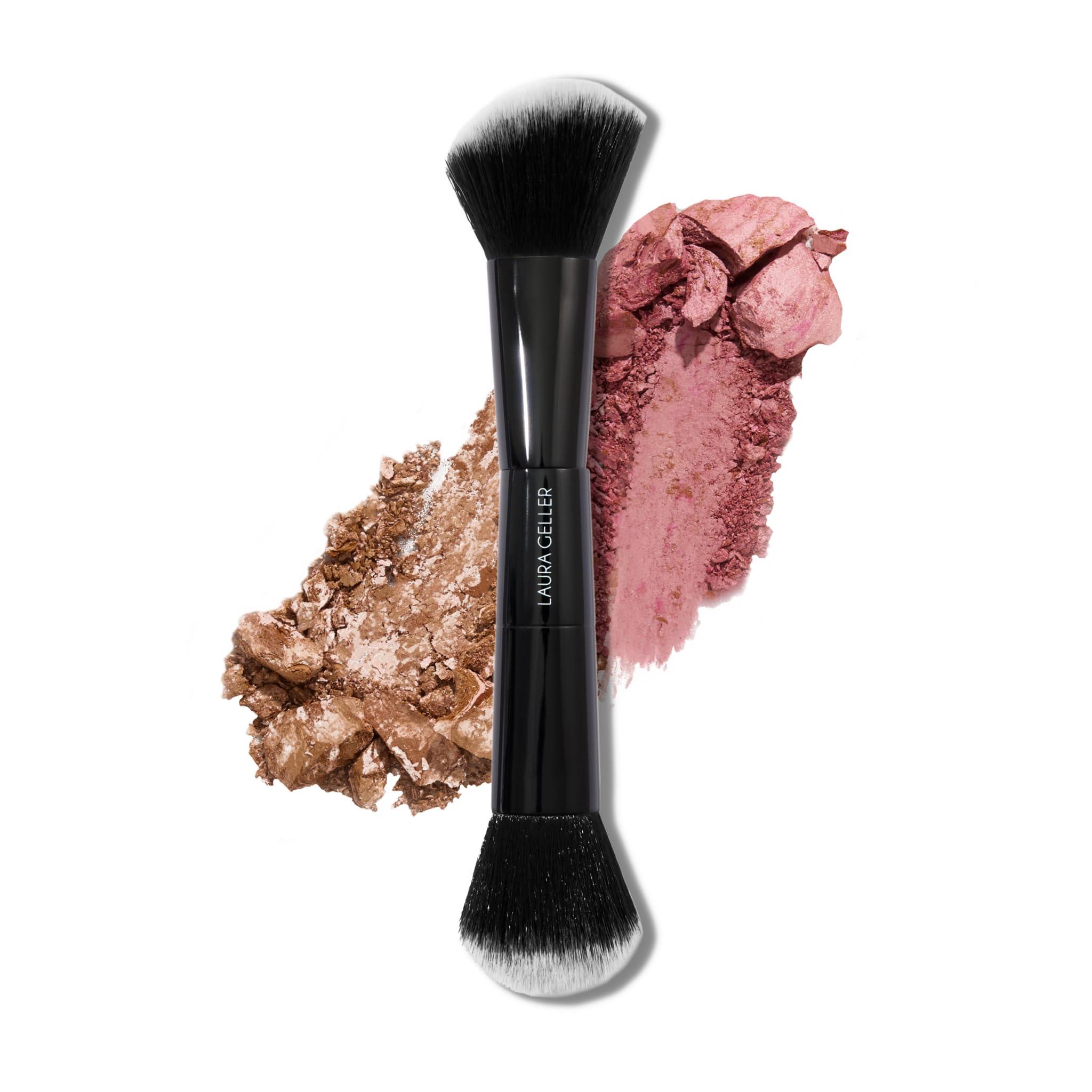 LAURA GELLER NEW YORK LAURA GELLER NEW YORK Dual-Ended Blush + Bronzer Brush - Blush Bronzer Contour Face Makeup Brush