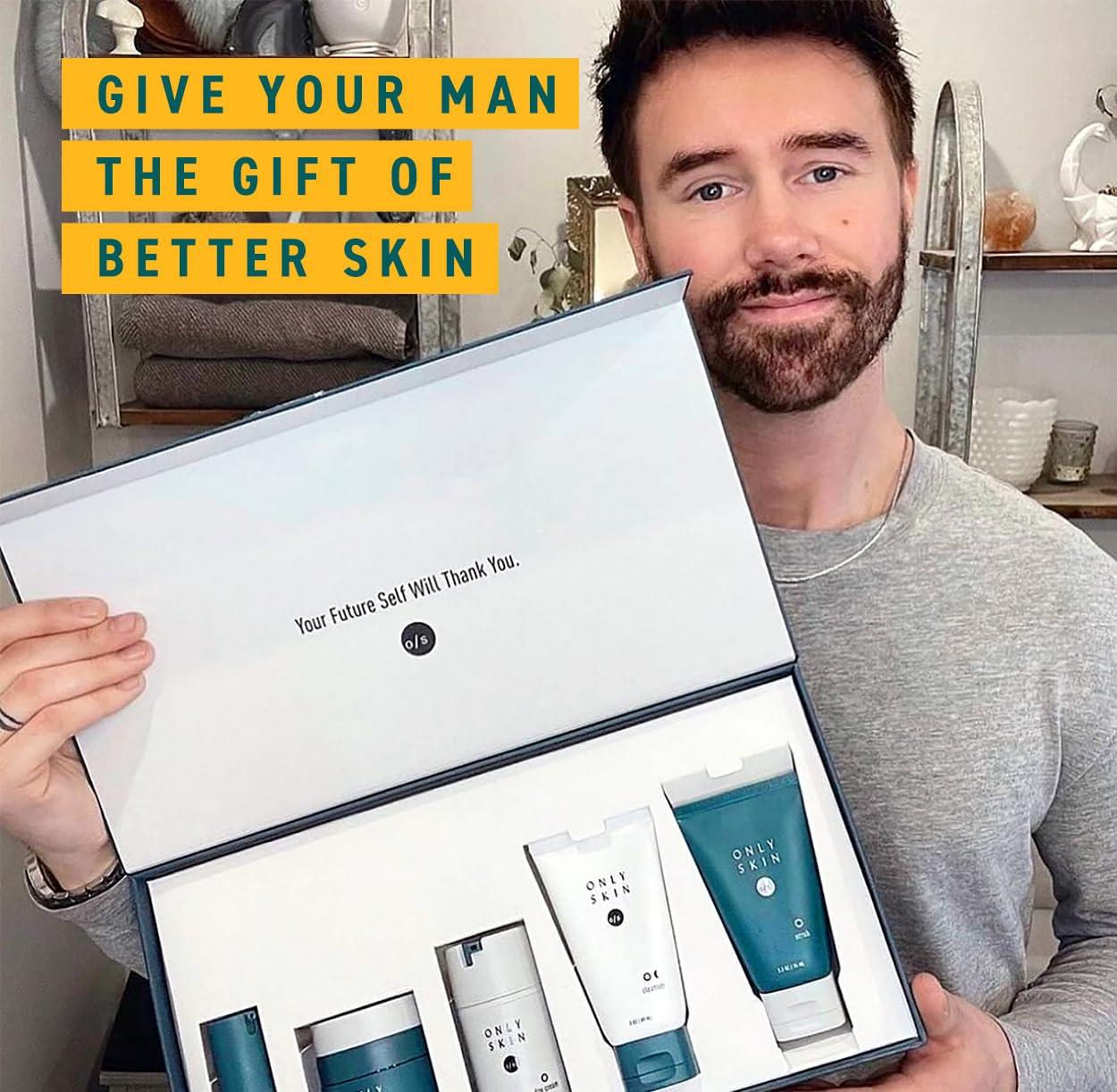 Only Skin Only Skin, Mens Face Moisturizer, Night Cream, Overnight Moisturizer (1.7 Ounce) - Anti Aging Nighttime Moisturizer, Creatine to Stimulate Collagen Production, Lactic Acid to Improve Skin Texture