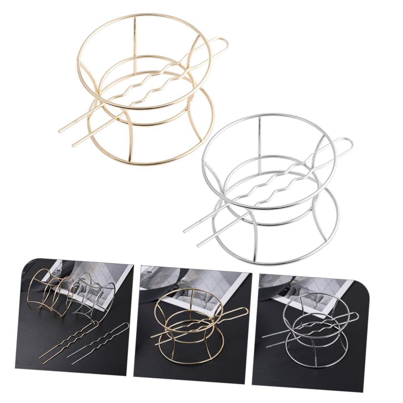 Baluue Baluue Vintage Hair Clips Gold Hair Cuffs Bun Cuff Pin for Women Hair Bun Cage for Hair