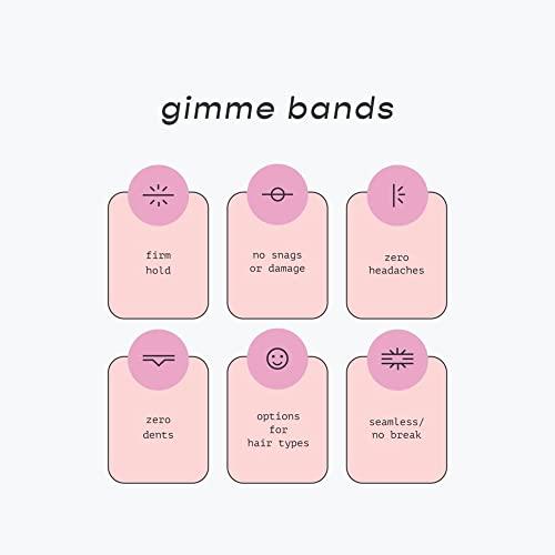 GIMME Gimme Beauty - Thick Fit Hair Bands - Beach - Damage Free Hair Ties - Made with Seamless Microfiber Elastics - Thick + Curly Hair Accessories - No Snagging, Dents, or Breakage (6 Count)