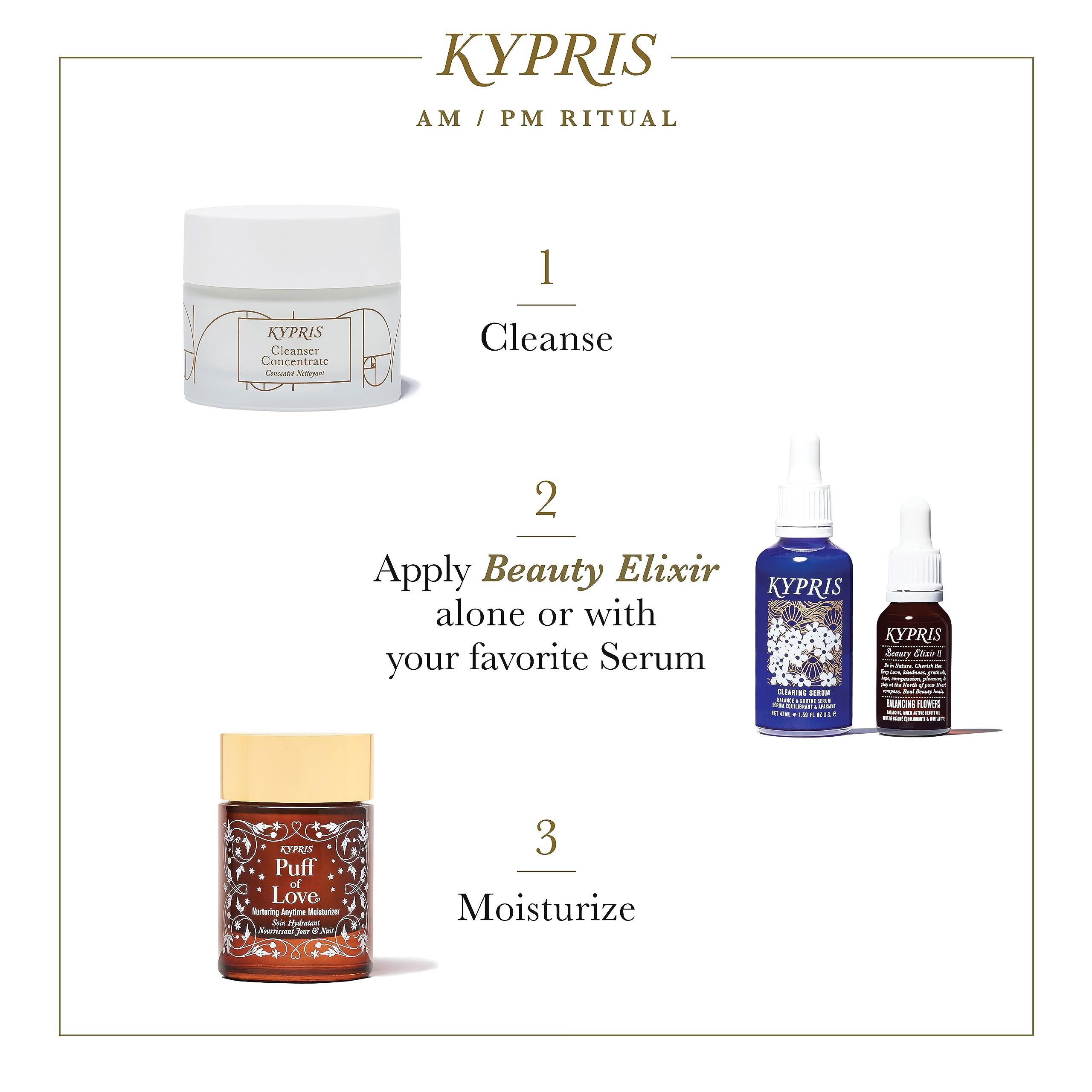 KYPRIS KYPRIS, Beauty Elixir II: Balancing Flowers Moisturizing Face Oil, Bioidentical Antioxidant Complex w CoQ10 & Vitamin C Ester THD Jasmine Lavender (0.47 fl oz / 14 ml)