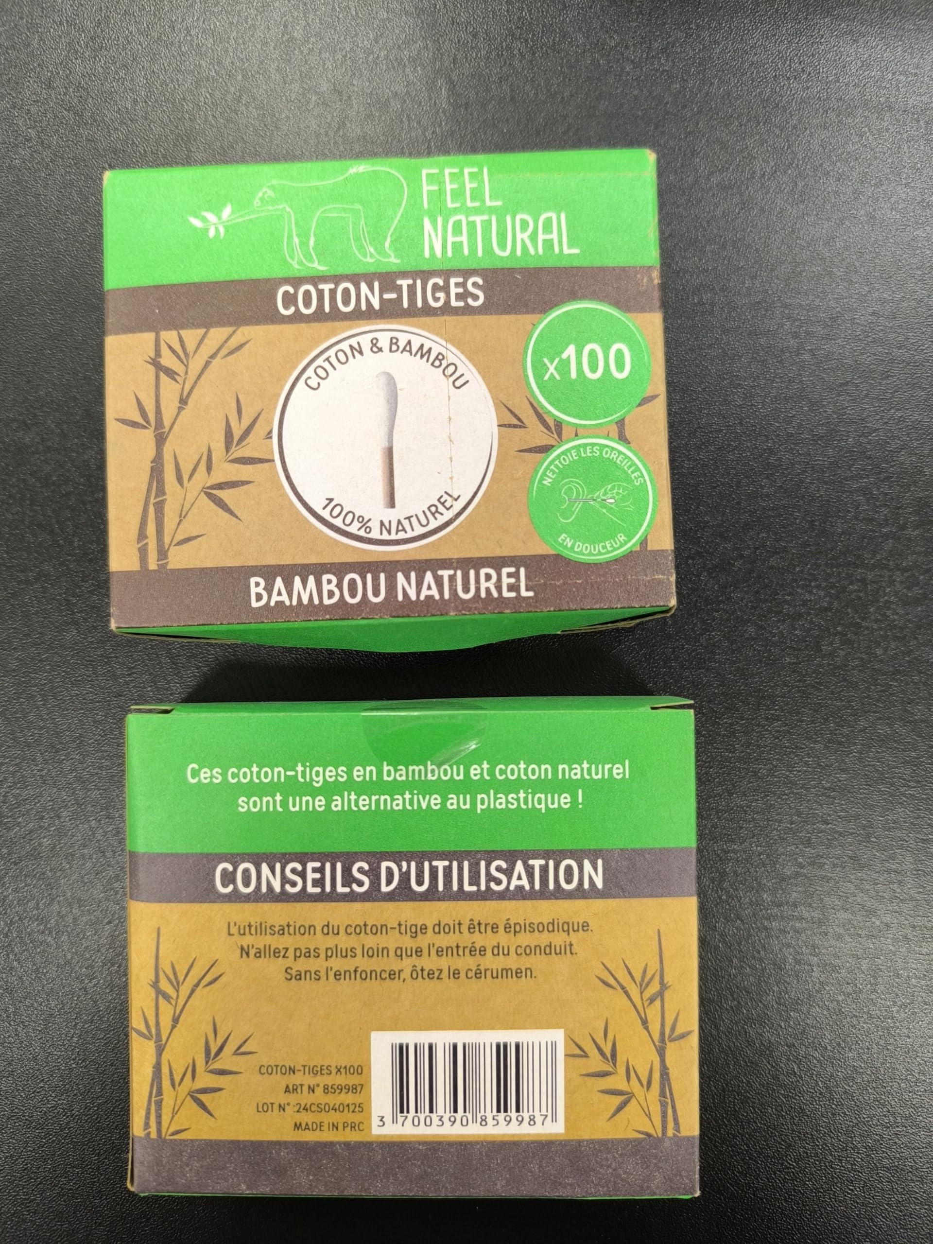 FEEL NATURAL Box of 200 Feel Natural Bamboo Cotton Buds White