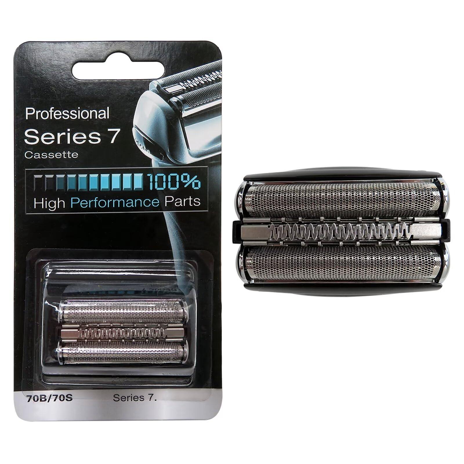 USonline911 Updated New Version Series 7 70B Black Shaver Replacement Foil & Cutter w/Sealed Packaging for Braun Pulsonic Series 7 Models: 720S 790CC 760CC 765CC 795CC 730 9565 750CC 9585 9591 7840S