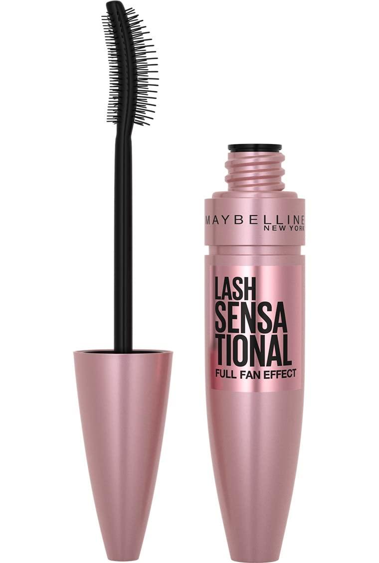 MAYBELLINE Maybelline Lash Sensational Washable Mascara, Lengthening and Volumizing for a Full Fan Effect & Lash Sensational Sky High Washable Mascara Makeup, Volumizing, Lengthening, Defining