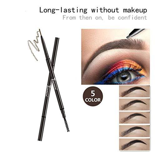 AMAKO 1.5mm ultra-fine eyebrow pencil automatic rotation eyebrow pencil,durable, sweat-proof and not easy to take off make-up, five colors available(01#Black)