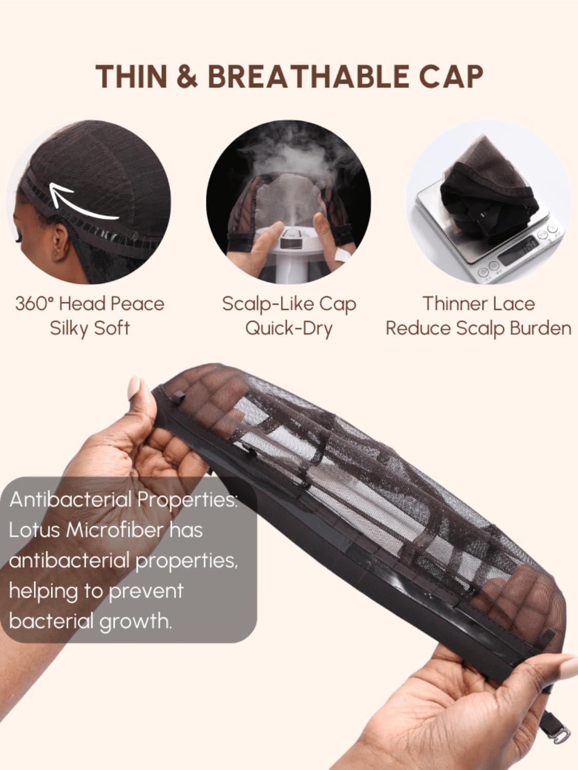 Beauty Forever Beauty Forever 5x5 Thin HD BlendAway Lace Closure Glueless Human Hair Wigs Yaki Straight with Bye Bye Knots Pre Cut Pre Plucked Front Wig Bleached Knots Match All Skin Tones 180% Density 22inch