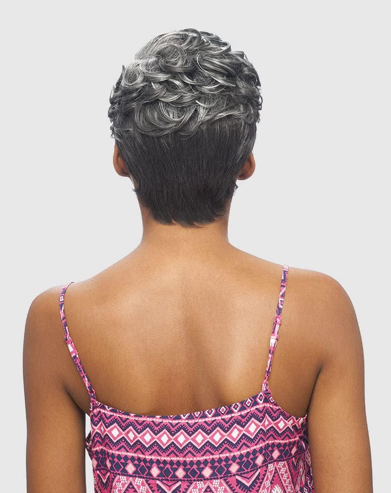 VANESSA VANESSA Party Lace 6 inch Deep Reverse J-part Short Length Wavy Style Heat Wave Synthetic Fashion Wig - DRJ RONDY (BT4007)