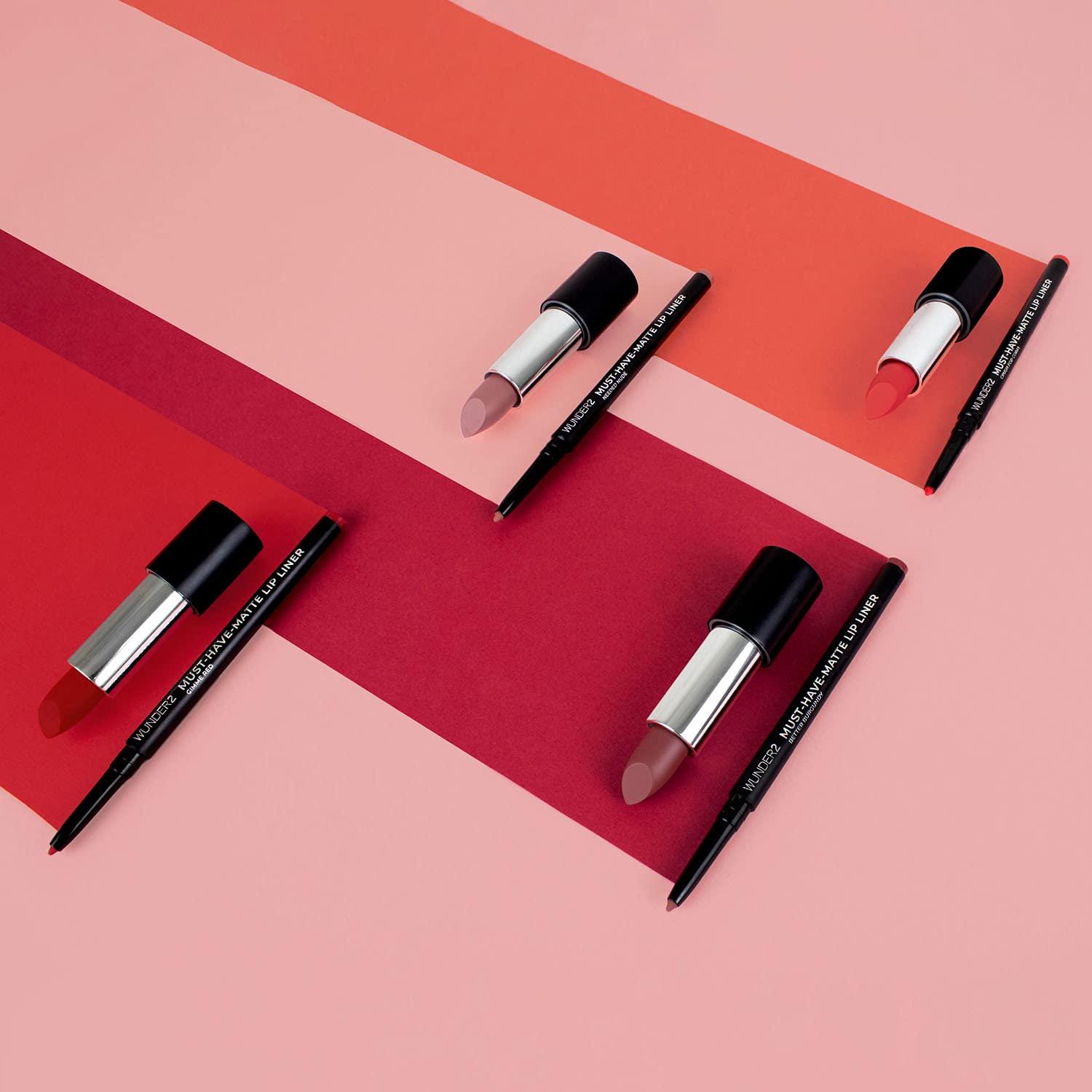 WUNDERBROW WUNDERBROW MUST-HAVE-MATTE LIP LINER Long Lasting Twist Up Matte Lipliner, Better Burgundy