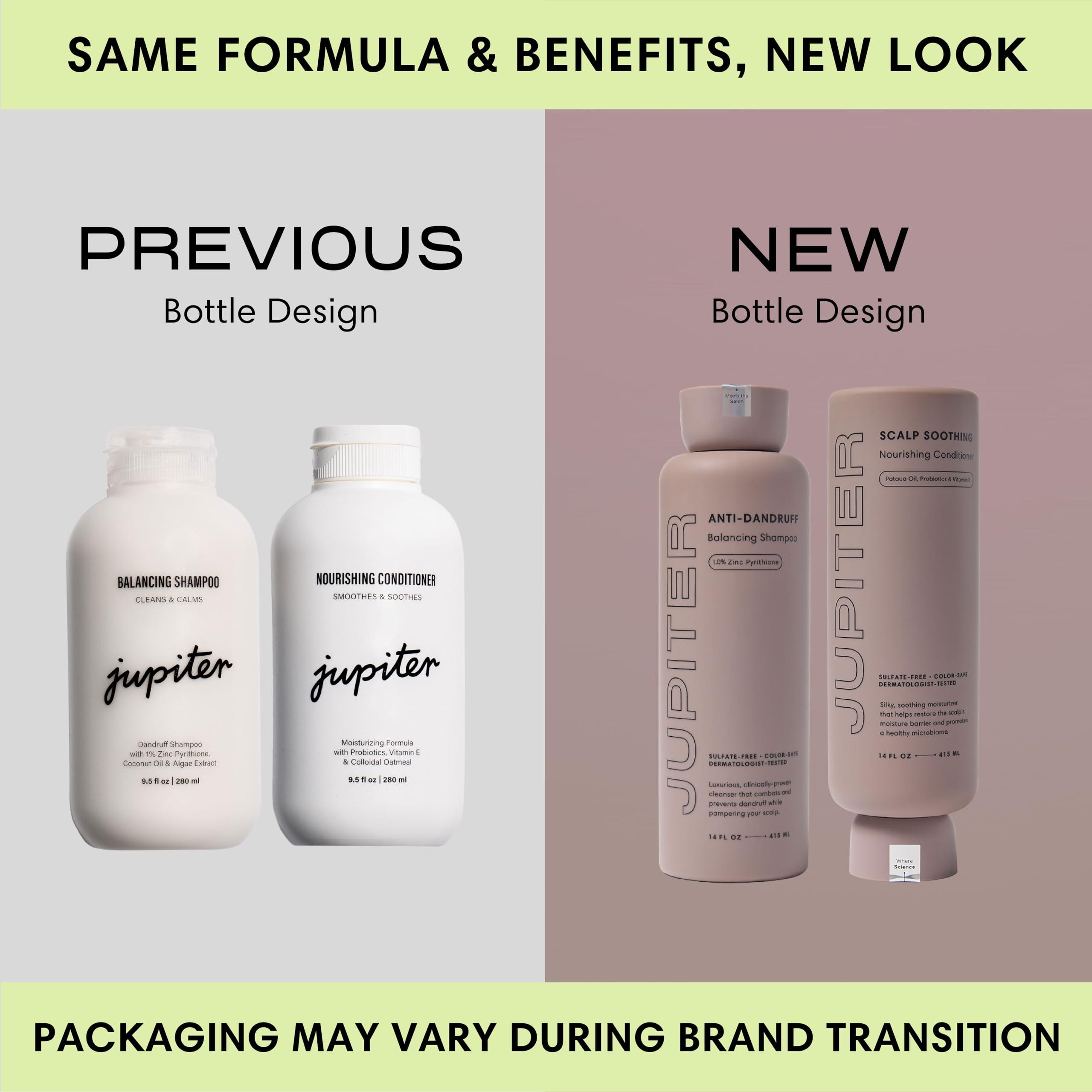 Jupiter Jupiter, Physician-Formulated Anti-Dandruff Shampoo & Conditioner, for Flaky, Itchy, Oily, Dry Scalp, Vegan, Sulfate-Free, Color-Safe, & Paraben-Free, Dry Scalp Shampoo and Conditioner for Women & Men