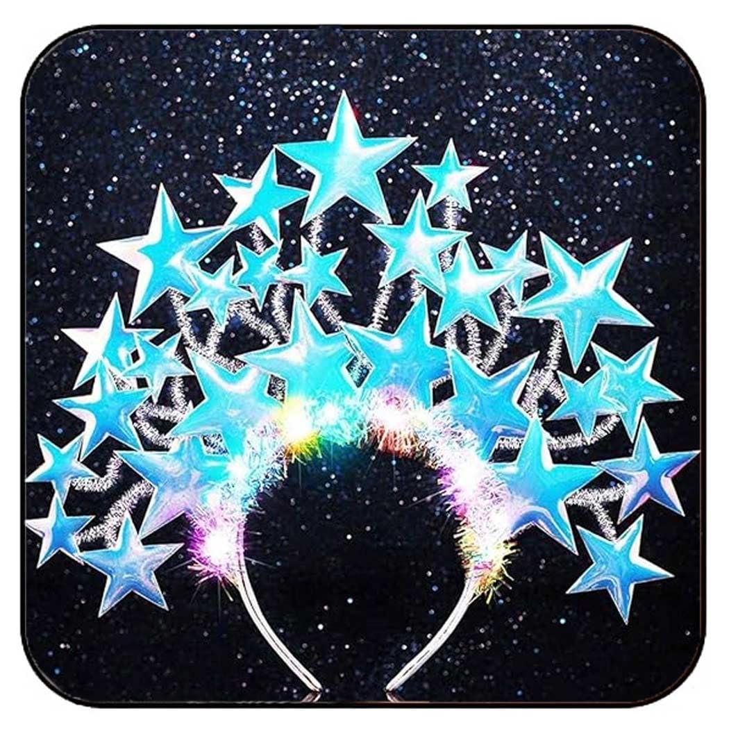 GORTIN GORTIN Light Up Star Headband LED Headpiece Glow Costume Rave Hair Accessories for Women