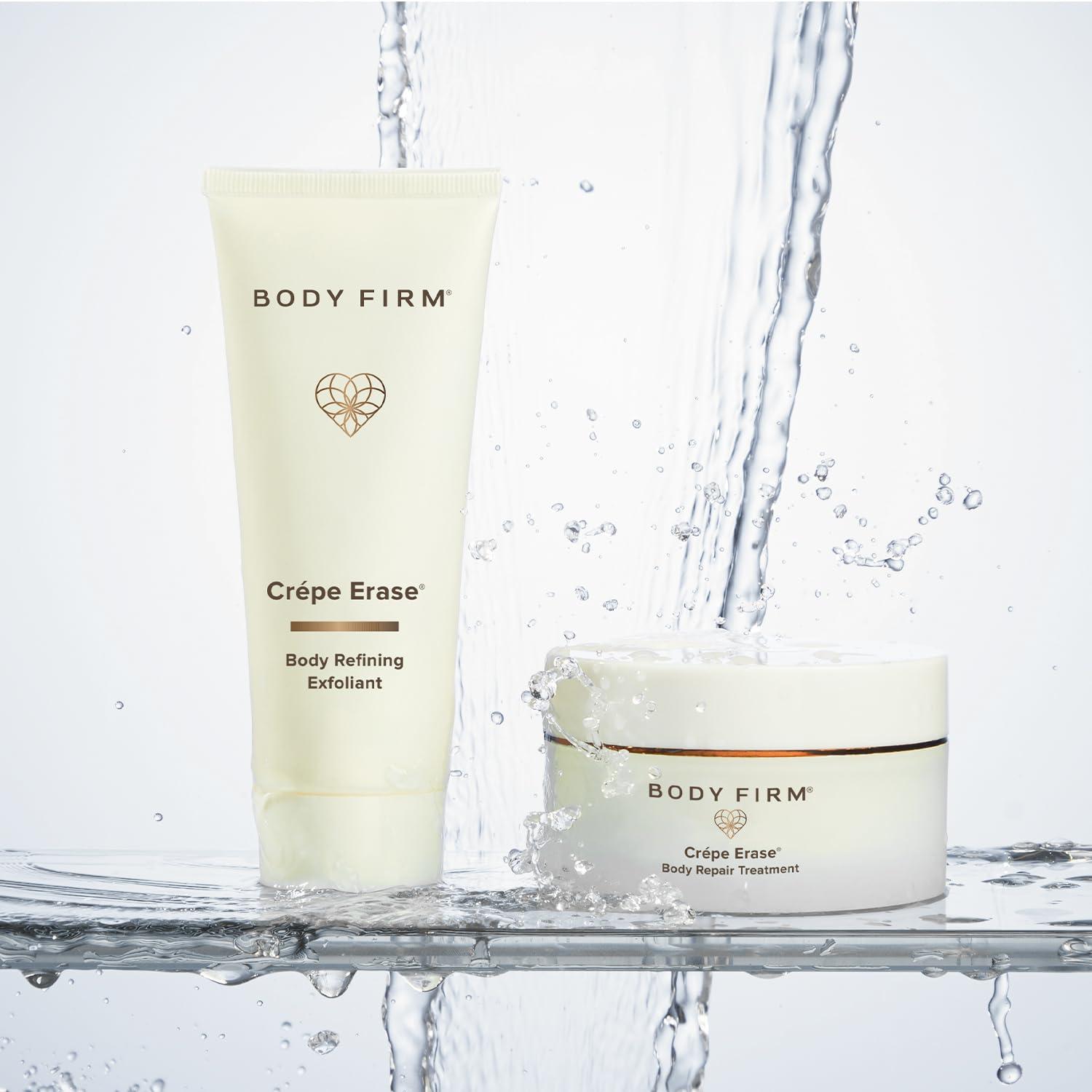 Crepe Erase Crepe Erase 2-Step Advanced Body Care Treatment, Anti-Aging Skin Care for Body & Neck, Firming Moisturizer Cream + Body Exfoliating Pre-Treatment to Support Wrinkle, Crepe Skin & Collagen, Citrus