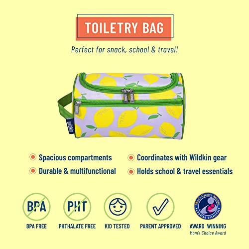 Wildkin Wildkin Toiletry Bag for Boys and Girls, Stay Organized on the Go with Our Spacious and Multifunctional Toiletry Bags, Ideal for School, Weekend, or Overnight Travel (Lilac Lemonade)