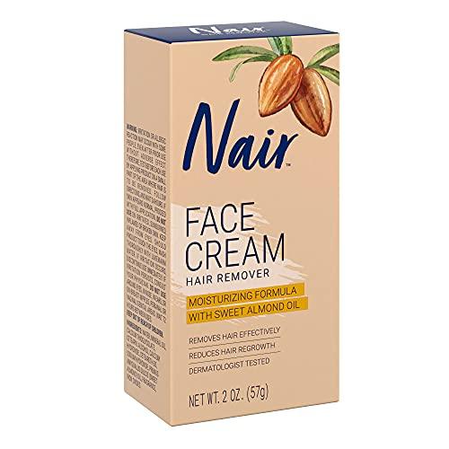 Nair Nair Hair Remover Moisturizing Face Cream, with Sweet Almond Oil, 2OZ (Pack of 2)