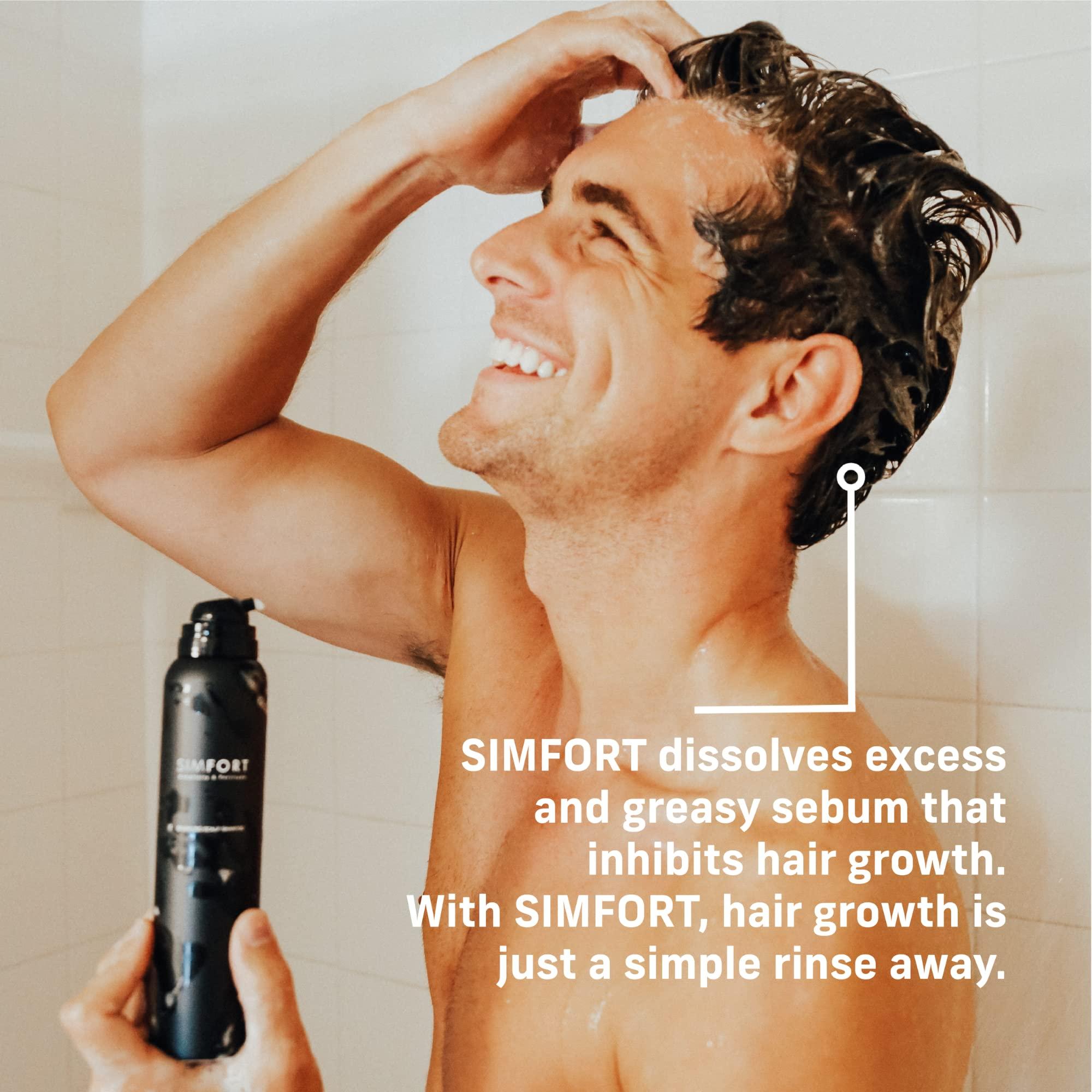 SIMFORT SIMFORT Carbonic Acid Shampoo 5.3oz & Conditioner 4.2oz Set for Men & Women, Fuller Thicker Stronger Hair Growth and Volumizing, Made with Natural Ingredients, NO Paraben/Sodium/Sulfate (Set of 1)