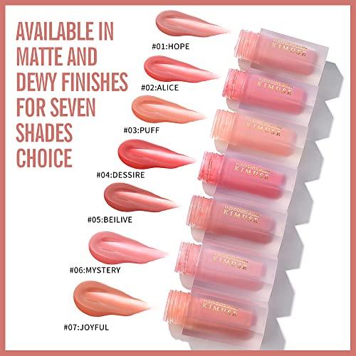 KIMUSE KIMUSE Soft Cream Blush Makeup, Liquid Blush for Cheeks, Weightless, Long-Wearing, Smudge Proof, Natural-Looking, Dewy Finish