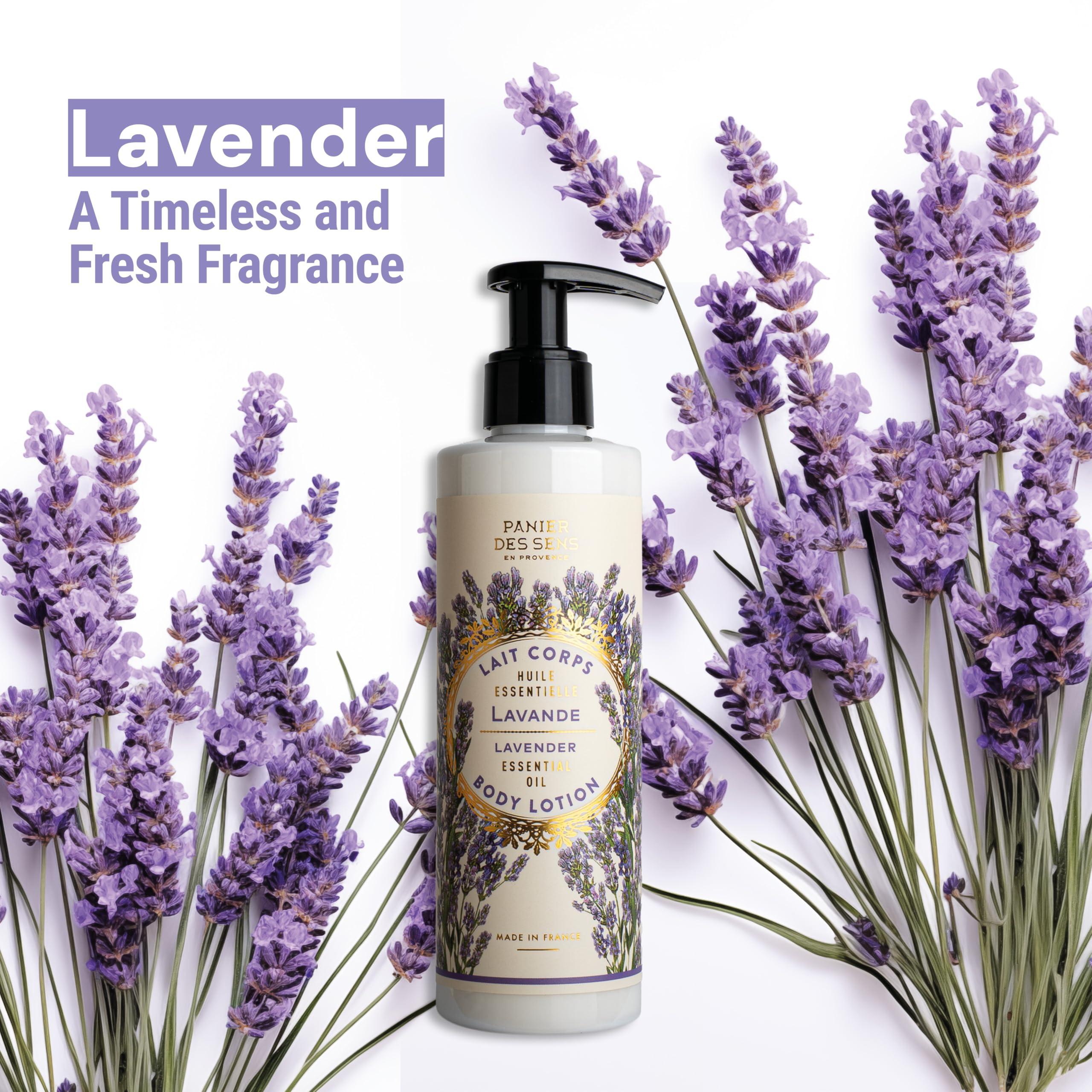 Panier des Sens Panier des Sens - Lavender Body Lotion for Dry Skin - Hydrating Body Cream for Women - Nourishing Fluid Body Moisturizer with Shea Butter & Olive Oil - 97% Natural Ingredients Body Care - 8.45 Floz