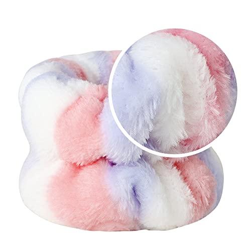 LADES LADES Spa Headband - Fluffy Face Wash Headband and Towel Wristbands for Washing Face Soft Bow Skincare Headbands Wrist Bands for Women Girls Makeup,Face Washing