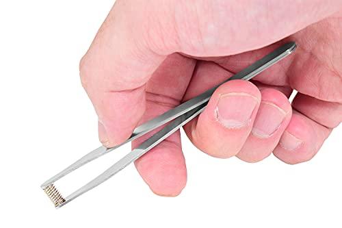 Product of Gifu Japan Seki Japan Ear Hair Trimmer Clipper Cutter Tweezers Shape with Spring Safe Design for Hair Removal, Japanese Stainless Steel