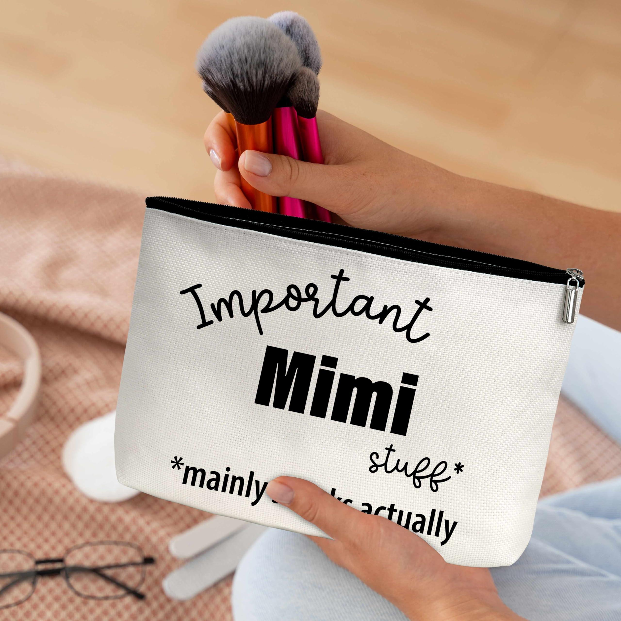 Cazhes Gifts for Mimi, Mother\'s Day Birthday Gifts Makeup Cosmetic Bag for Women, Best Mimi Ever Gifts, Mimi Gifts for Grandma from Grandkids - C06