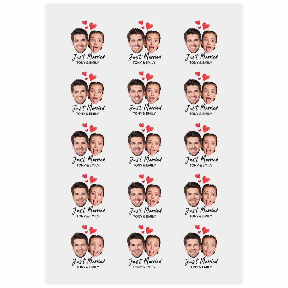 Artsadd Personalized Tattoos for Bachelor Party,Bachelorette Party Tattoos Face Text on Stickers Party Supplies Gifts for Bride Groom