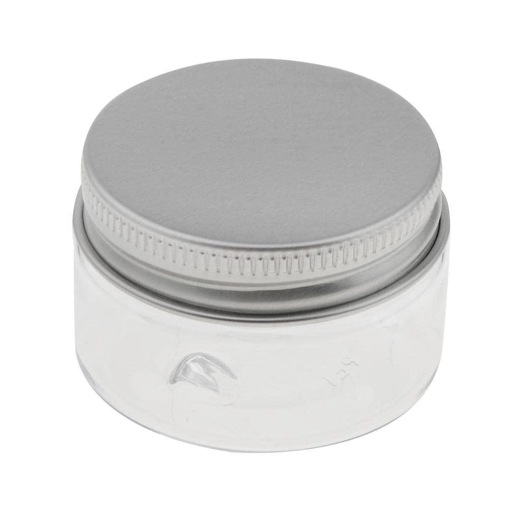 Jojomis Jojomis 30ml-120ml Empty Cosmetic Pots Lip Balm Container Jar Aluminum Tins 10 Packs - Clear, 30ml