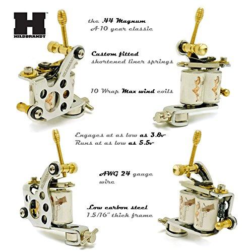Hildbrandt HILDBRANDT .44 Magnum Tattoo Machine 10 Wrap Liner Tatoo Gun Coil Tatuage