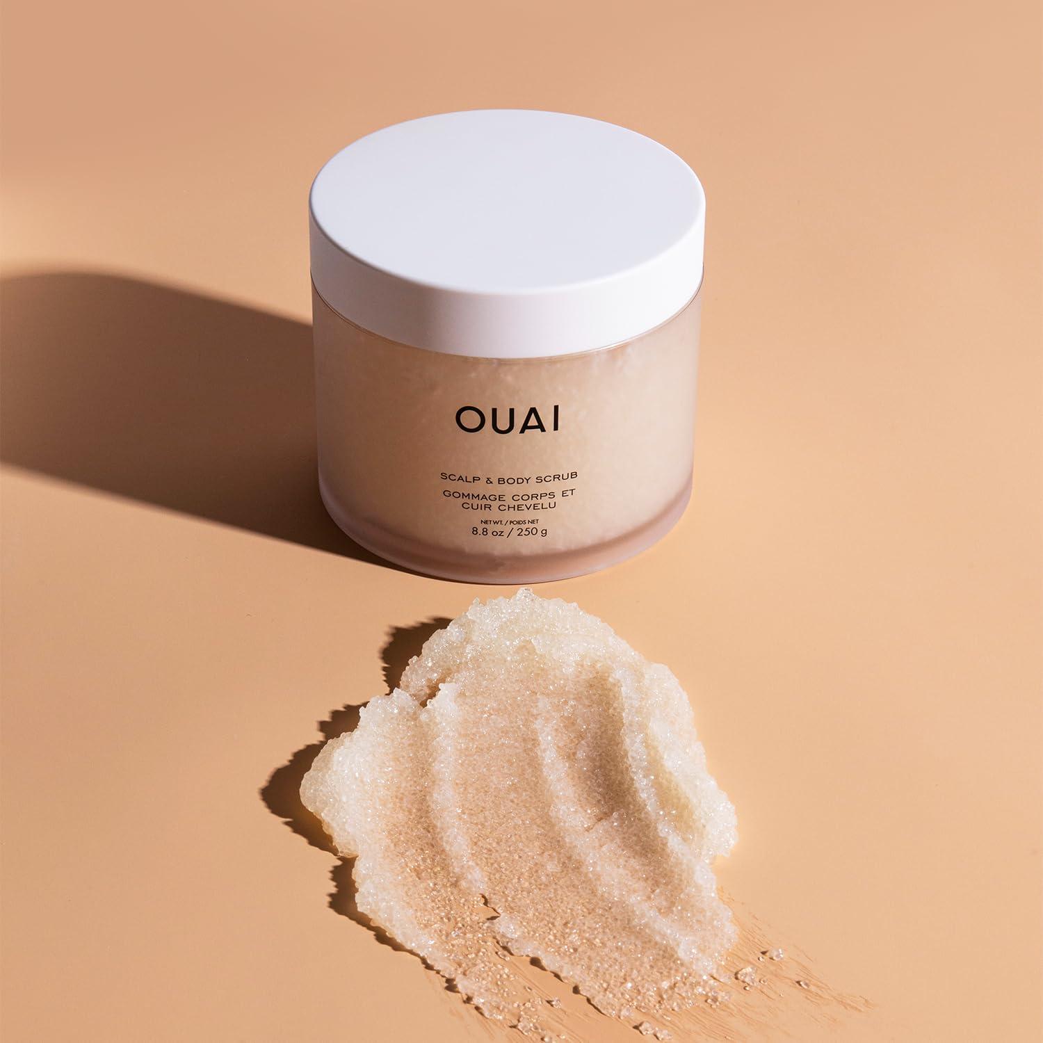 OUAI OUAI Detox Duo - Clarifying Detox Shampoo with Apple Cider Vinegar & Keratin + Foaming Scalp & Body Scrub Exfoliator that Cleanses and Removes Buildup - Sulfate-Free Hair Care (2 Count, 10 oz/8.8oz)