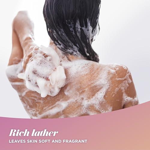 Caress Caress Body Wash Set, Shea Butter & Brown Sugar + Daily Silk White Peach & Orange Blossom Moisturizing Body Wash for Gorgeous, Radiant Skin, Body Soap Liquid Set, 20 Fl Oz (2 Piece Set)