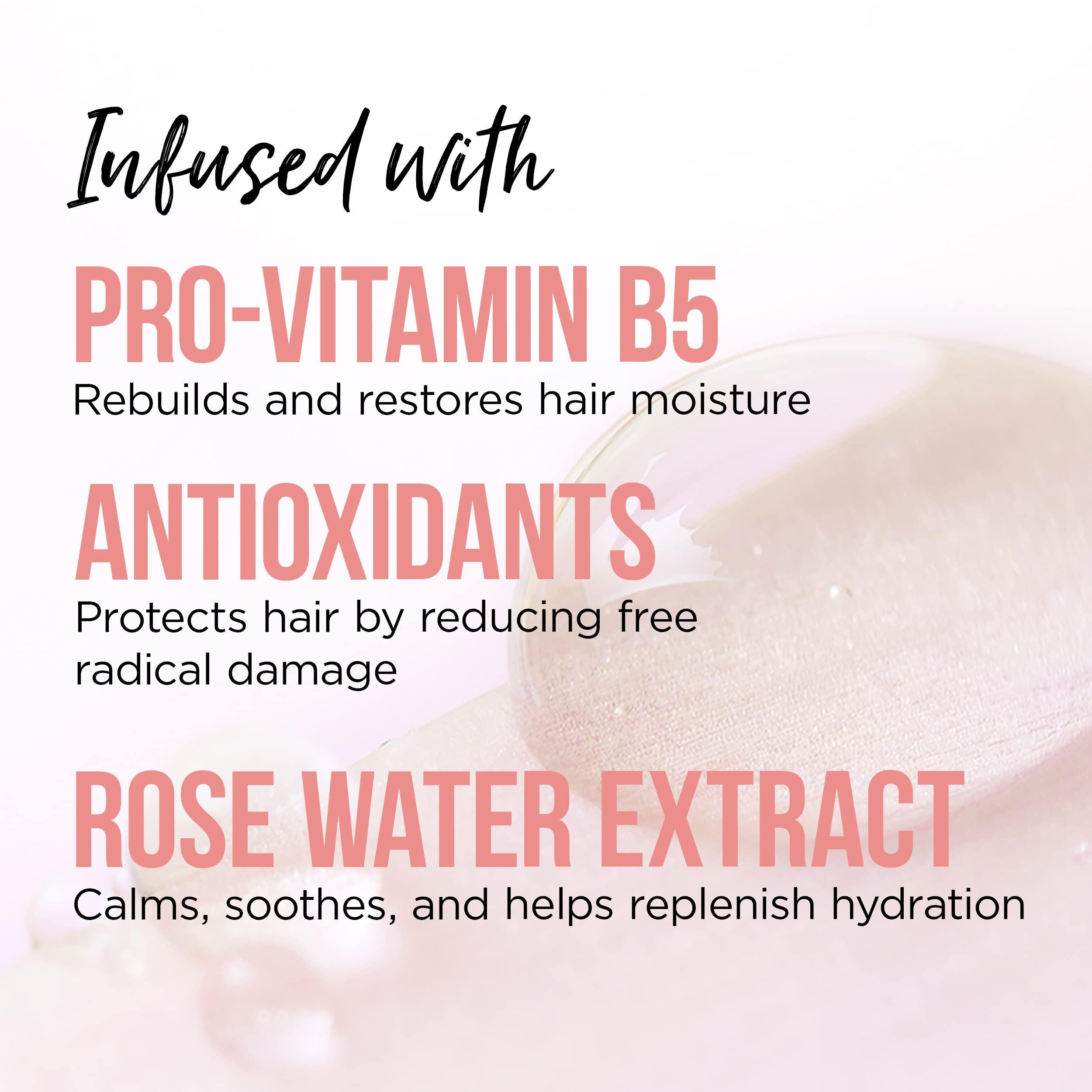 Pantene Pantene Sulfate Free Shampoo and Conditioner Set, Rose Water, Soothing and Moisturizing, Infused with Vitamin B5, for all Hair Types, Safe for Color Treated Hair, Pro-V Blend, 17.9 Fl Oz Each, 2 Pack